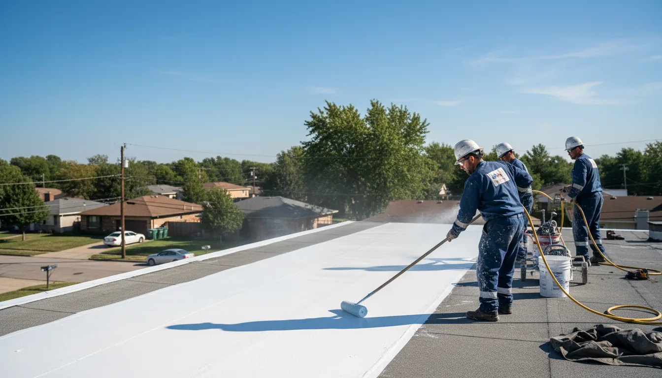 Commercial roof coating in Stockland, IL near me